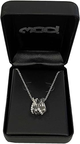 Miniatura 2 de Harley-Davidson Collar de cristal trenzado Bling H-D para mujer - Plata de ley, plateado