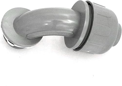 Miniatura 4 de heyous 4pcs PVC líquido apretado 90 grados conector 12" NPT conducto eléctrico colocaciones, gris