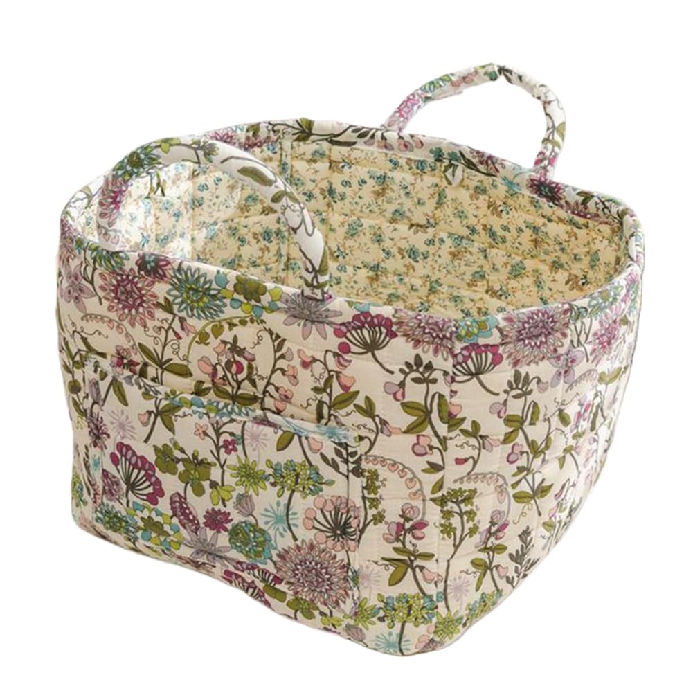 AVZYARDY Small Storage Boho Box with Handles,Foldable Decorative Hamper for Laundry and Organisation, Fabric Storage Basket for Clothes, Towels, Toys, Household Items -Ideal for Home, Bedroom, Office