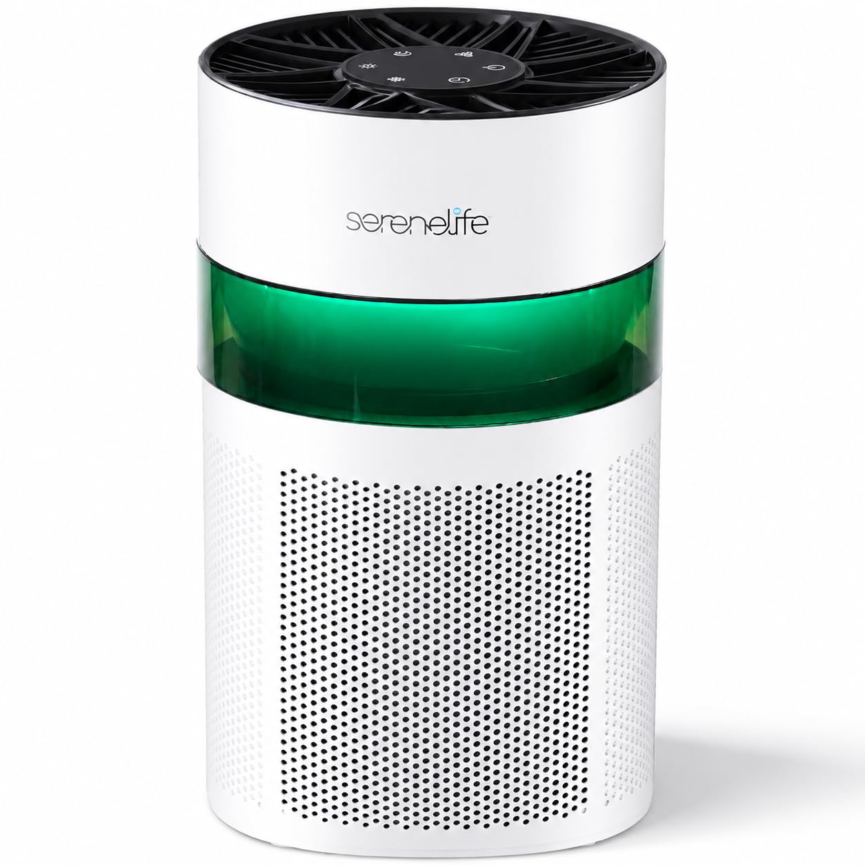 SereneLife Purificador de Aire Portátil Silencioso con Filtro HEPA H13 para Alergias y Pelo de Mascotas, Mini con Aromaterapia, Luz Ambiental, Temporizador, Modo Sueño, para Dormitorio y Escritorio