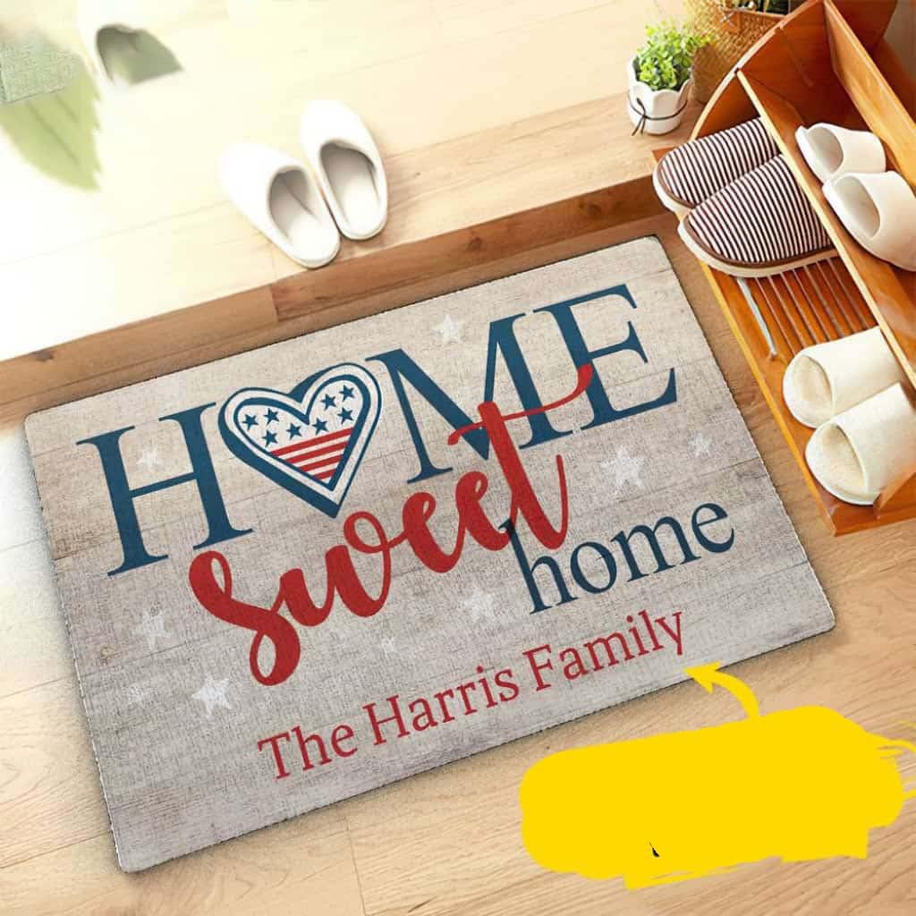 Paillasson extérieur personnalisé cadeau pendaison de crémaillère Home Sweet Home