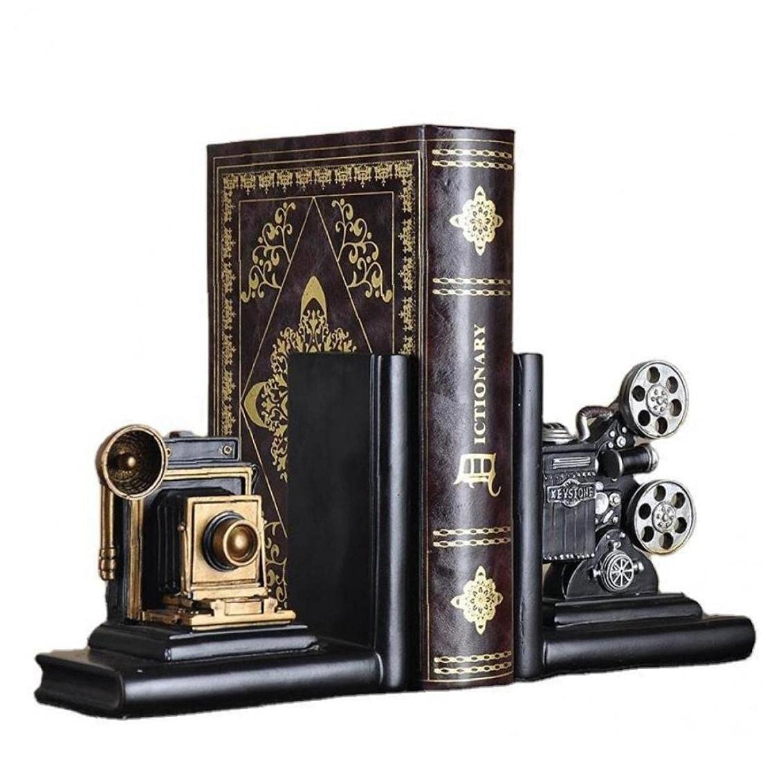 Serre-livre caméra vintage en fonte coulée au design rétro élégant