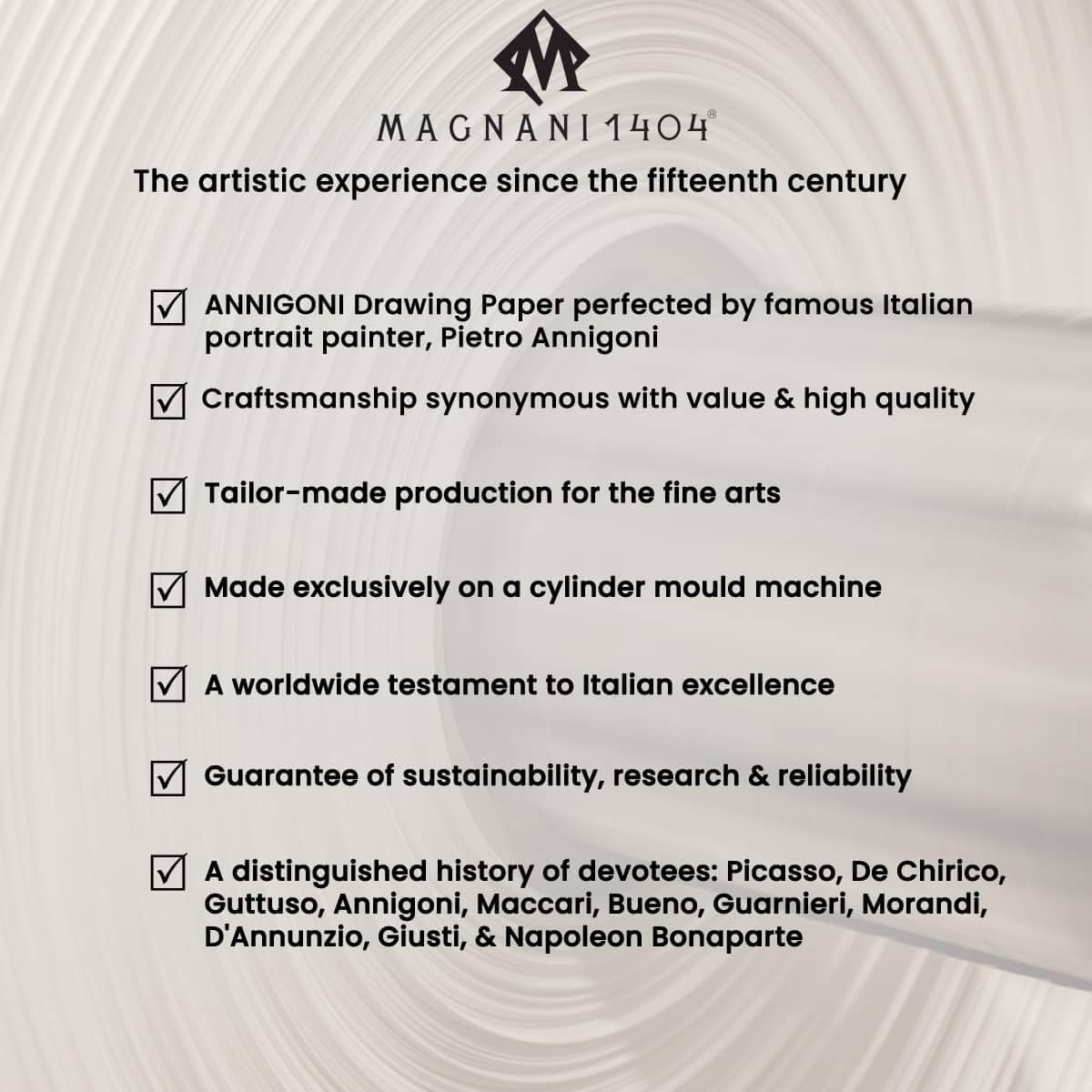 Magnani 1404 Annigoni Drawing Paper Pad 9.5x12, 25 Sheet Sketch Pads for Artists, 100% Cotton, Acid-Free Archival Art Sketchbook, Beige Sketching Paper Ideal for Mixed Media, Made in Italy