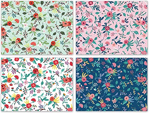 Blank Cards with Envelopes - 24 Floral Blank Note sheets with covers - Assorted decor sheets for All Occasions! unfilled Notecards and Envelopes Stationary Set for Personalized Greeting Cards