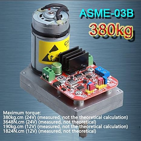GOWE Servo engranaje de dirección para ASME-03B de alta potencia servo engranaje de dirección Max 380 kg.cm, 0.5s-1.0s/60 grados DC 12-24V para brazo mecánico robot