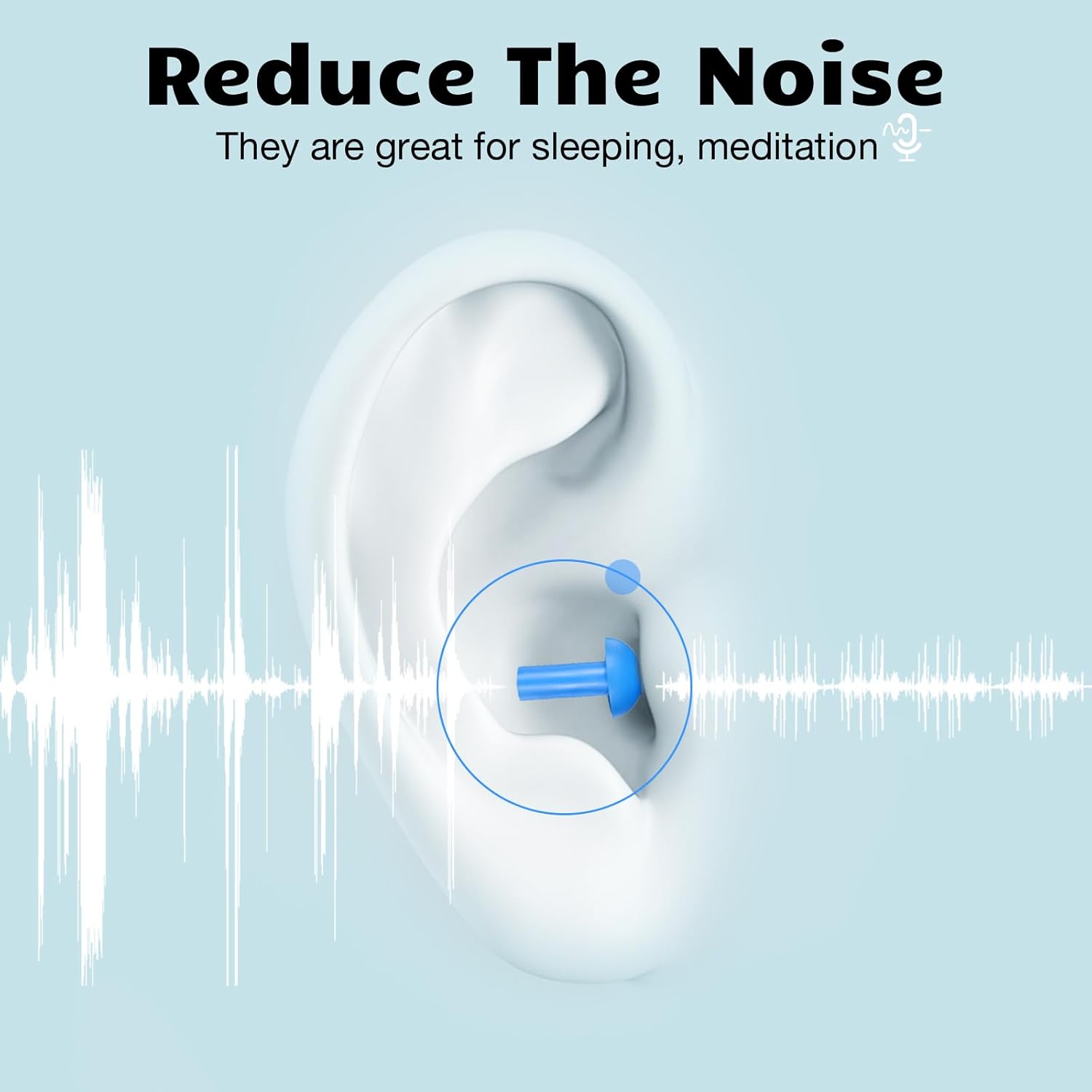 Tondiamo 150 Pairs Ear Plugs Bulk Individually Wrapped Silicone Ear Plugs with Carry Case Soft Reusable Noise Cancelling Earplugs for Sleeping Swimming Concerts Shooting Noise Reduction (Blue)
