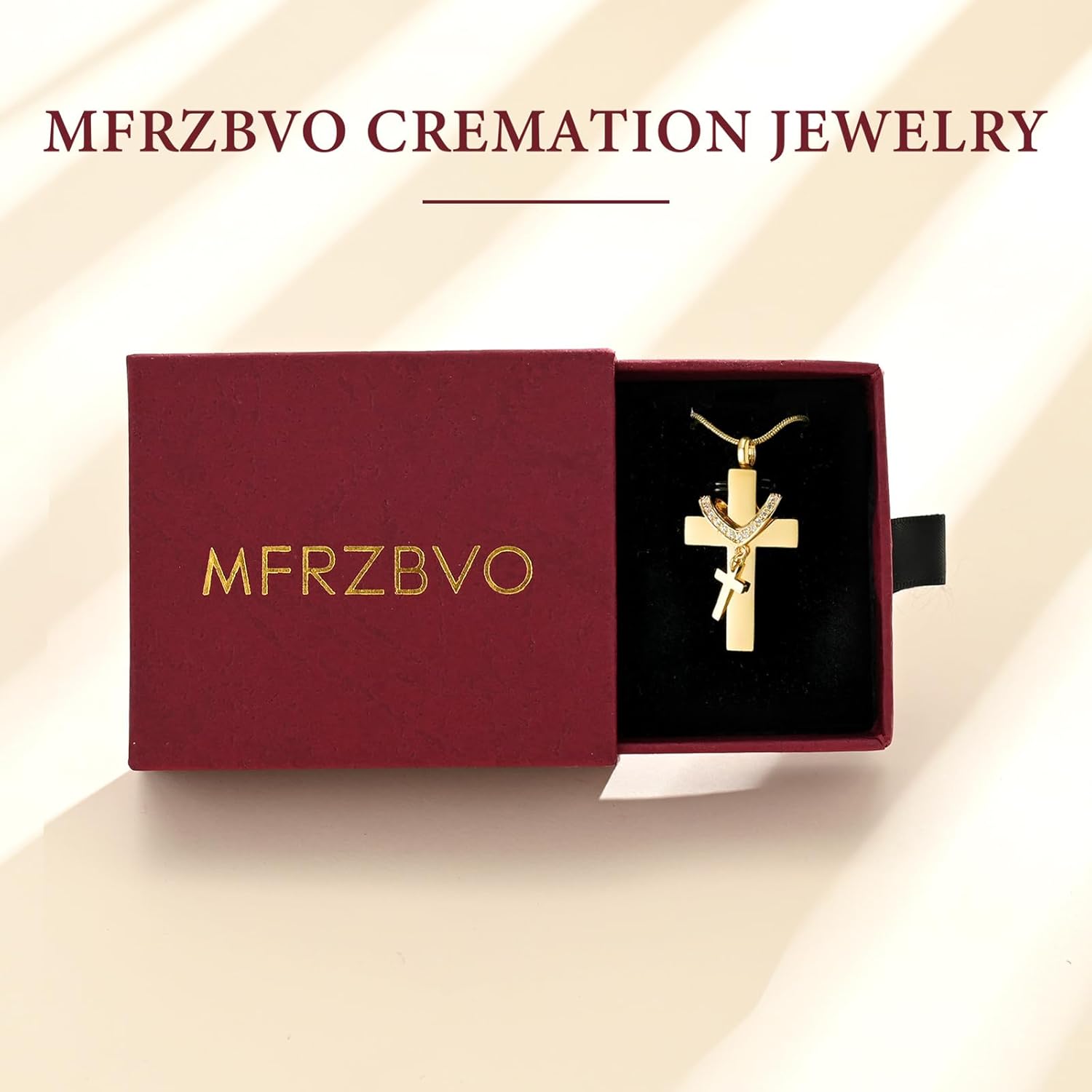 Cross Cremation Jewelry Urn Necklace for Human Ashes for Women Men With Me Always Memorial Ashes Keepsake Pendant - Image 7