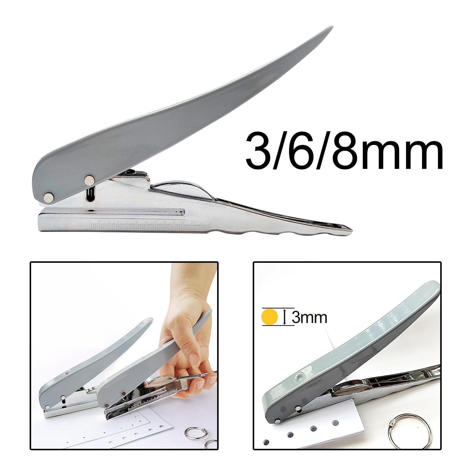 Perforatore per carta pratico perforatore circolare per carte cartone artigianato fai da te etichette 6 mm singolo cerchio strumento