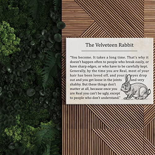 Inspirational Literary The Velveteen Rabbit Quote Canvas Wall Art Decor Poster Painting Framed Print For Home Office Nursery Decor 12 X 15 Inch #TOP2