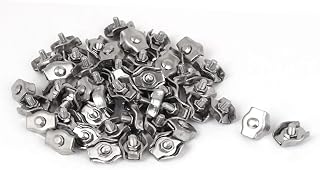 New Lon0167 Stainless Steel Featured Simplex Single Bolt reliable efficacy Clip Cable Clamp 50 Pcs for 3mm Wire Rope(id:c8d a7 c7 cd8)