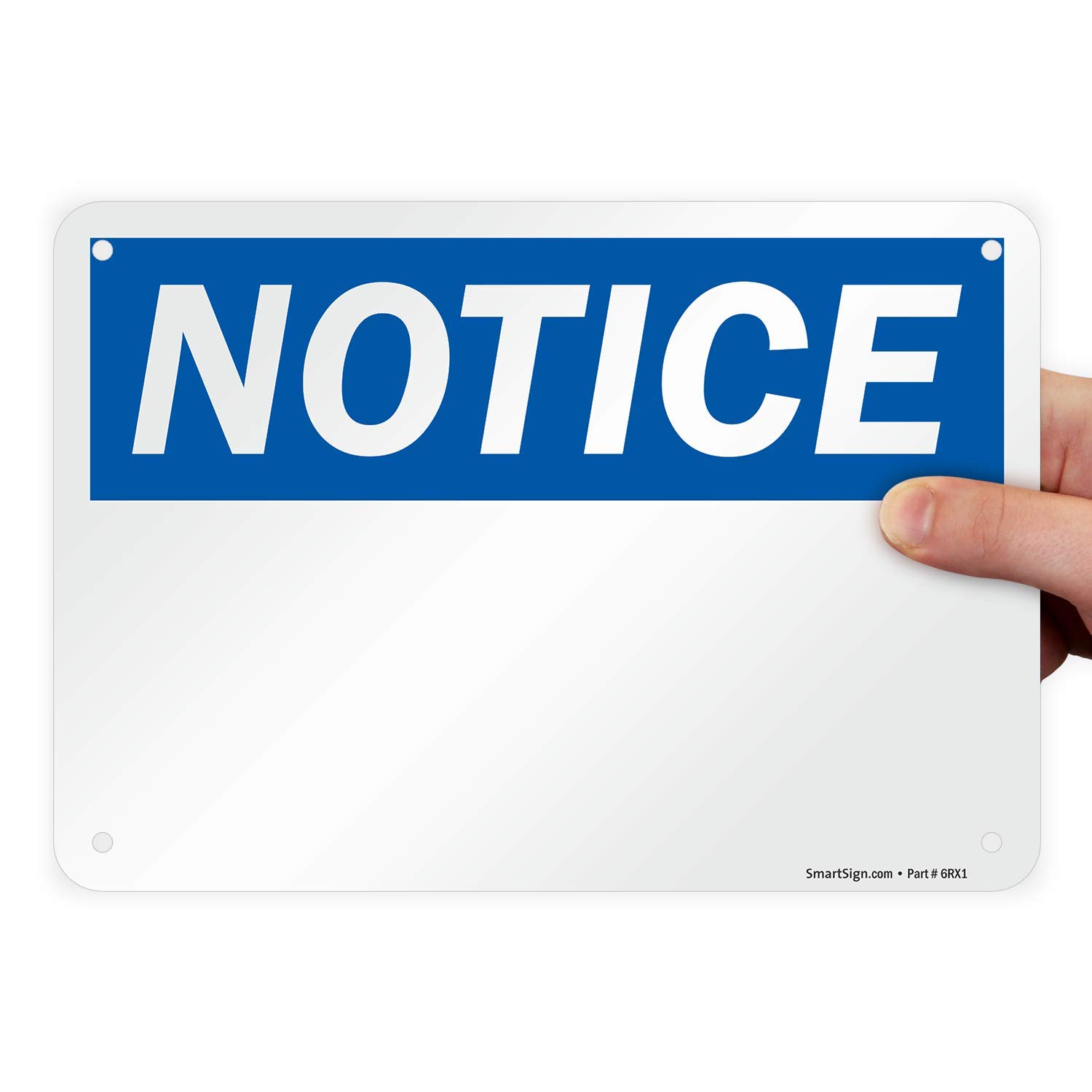 SmartSign"Notice" Blank Write-On Sign | 7" x 10" Plastic-image-36
