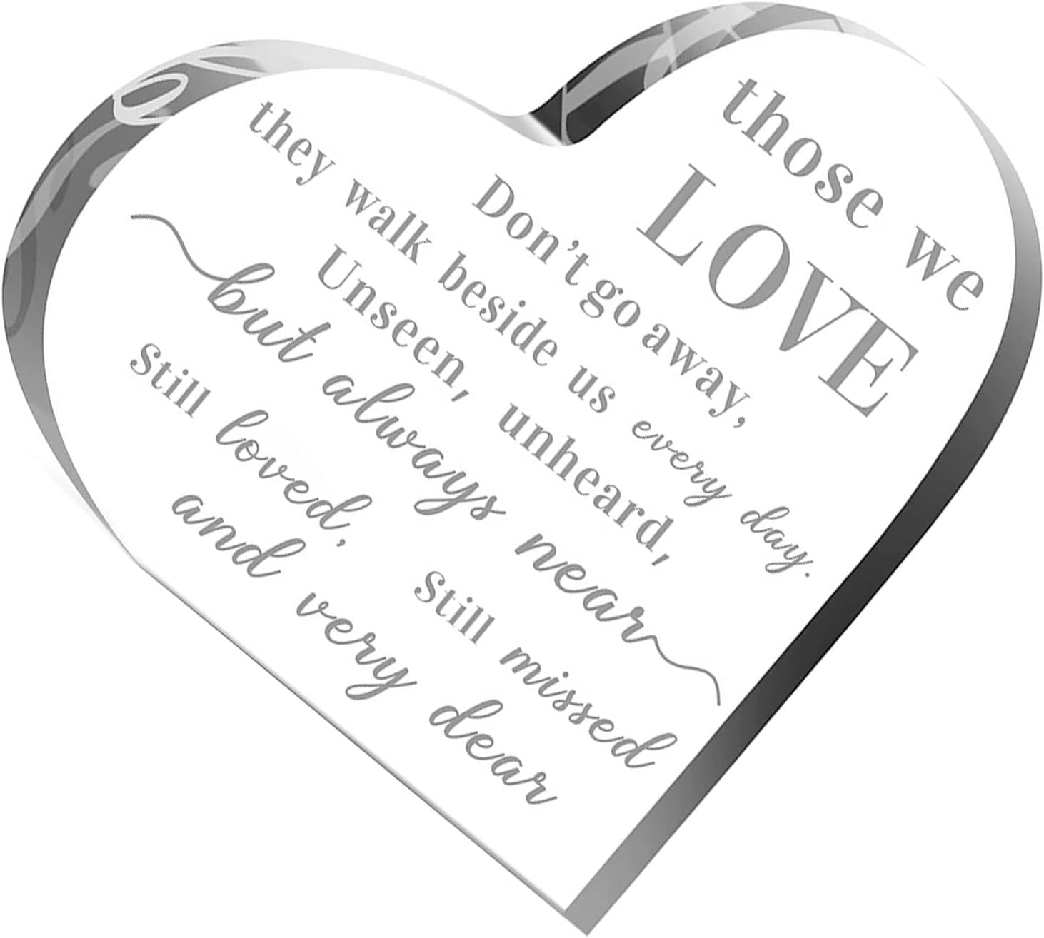 TSHAOUN Cadeau Commémoratif en Forme de Cœur en Acrylique Aimé