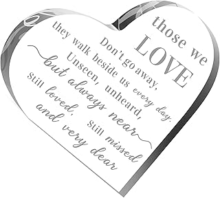 TSHAOUN Memorial Gift Sympathy Gifts, Heart Sympathy Gift,Remembrance Gifts Decorations,Bereavement Gifts Condolence Table Decorations,For Your Loss Loving Mom Grieving Mothers Remembrance (Heart)