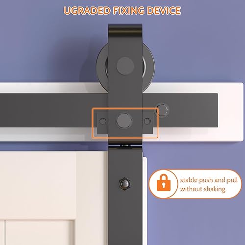 Miniatura 7 de SKYSEN Kit de herrajes para puerta de granero plegable de 52 pulgadas, apto para 4 puertas de granero plegables, diseño plegable que ahorra espacio,