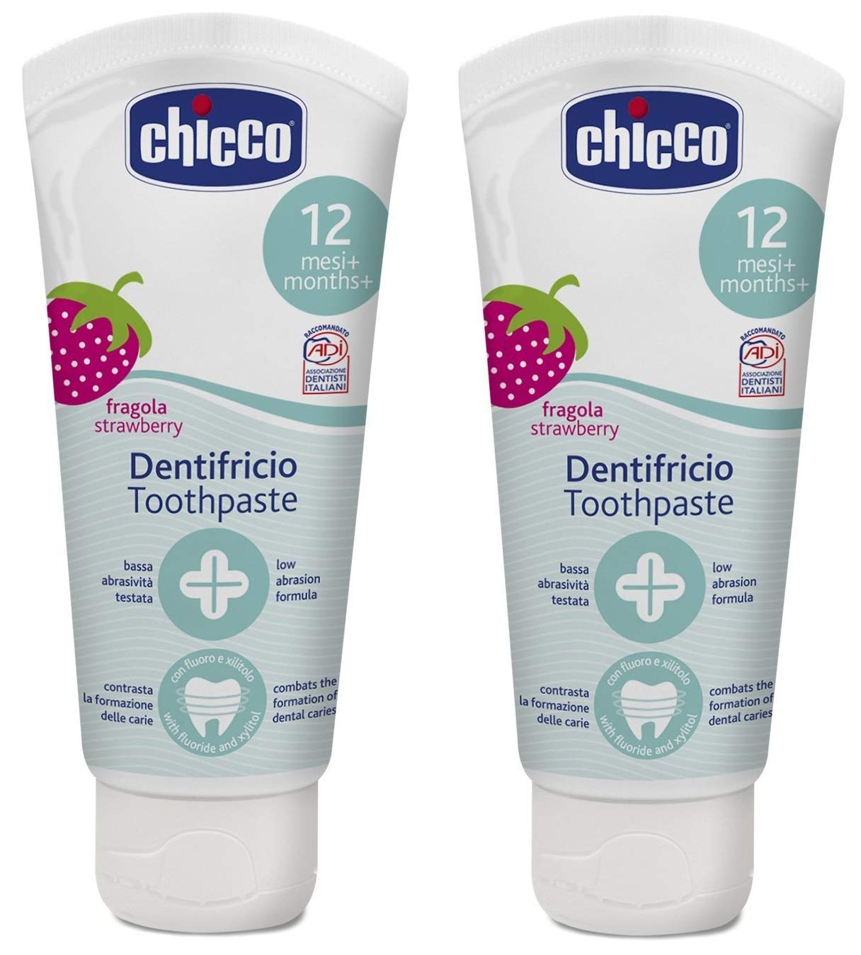 Chicco Baby Toothpaste Strawberry (50 ml) Pack of 2