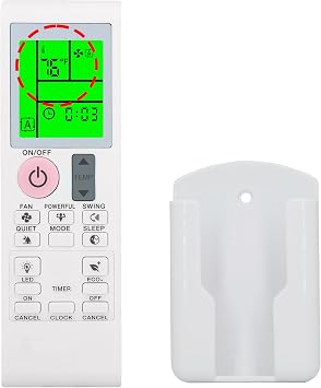 Replacement for Daikin White Remote Control with Wall Holder 2531835 2543304