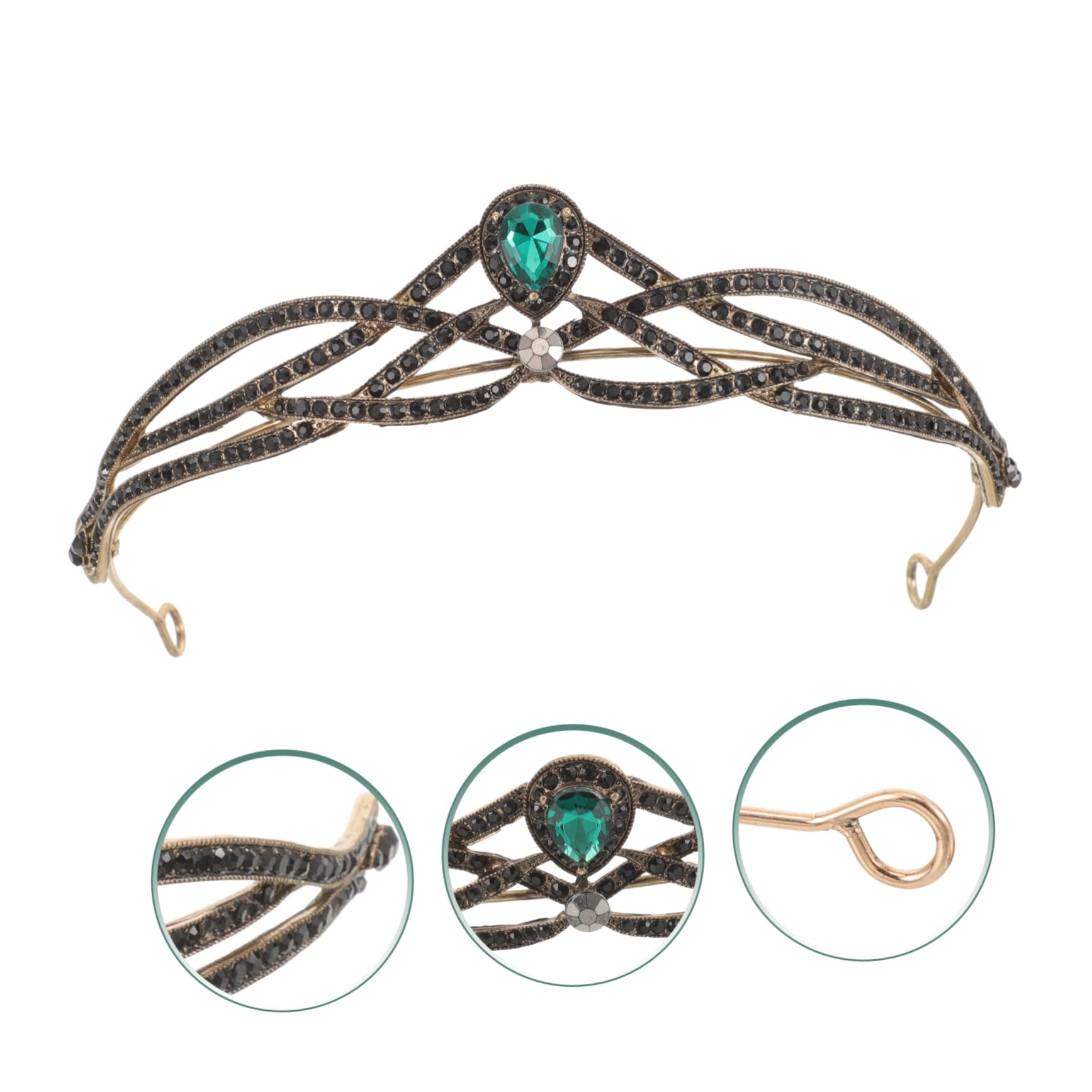 Beavorty 5piezas Diadema Trenzada De Puntas Antideslizante Para Mujer Accesorio De Pelo Con Diseño Natural Para Uso Diario y Ocasiones Especiales Oscuro