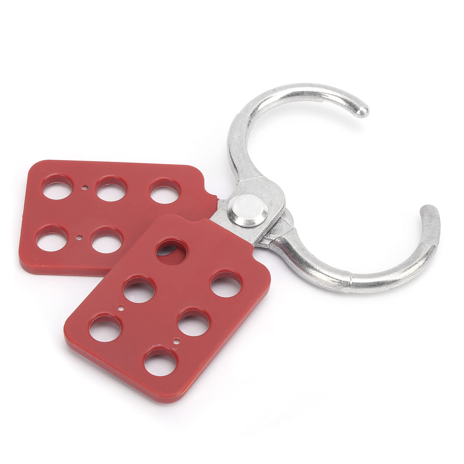 1,5 Lockout de acero de la mandíbula HASP, Lockout Tagout Hasp con mango y mandíbula extendida, HASP de aislamiento de seguridad HASP, Interlechado de 6 hoyos, 10 piezas