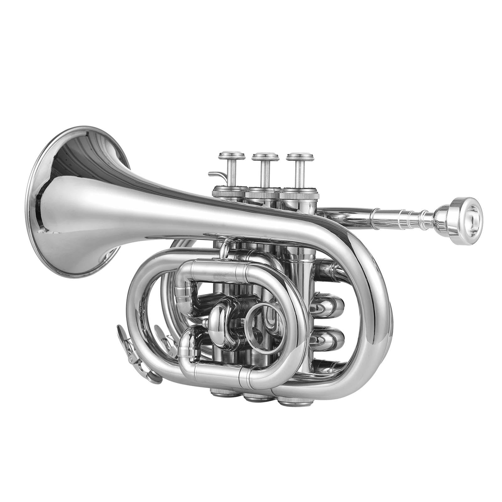 początkujących trąbka Bb Trumpet Mini Pocket Trumpet Torba Do Przenoszenia Rękawiczki Tkanina Róg Instrument Dęty Z Akcesoriami Trąbki