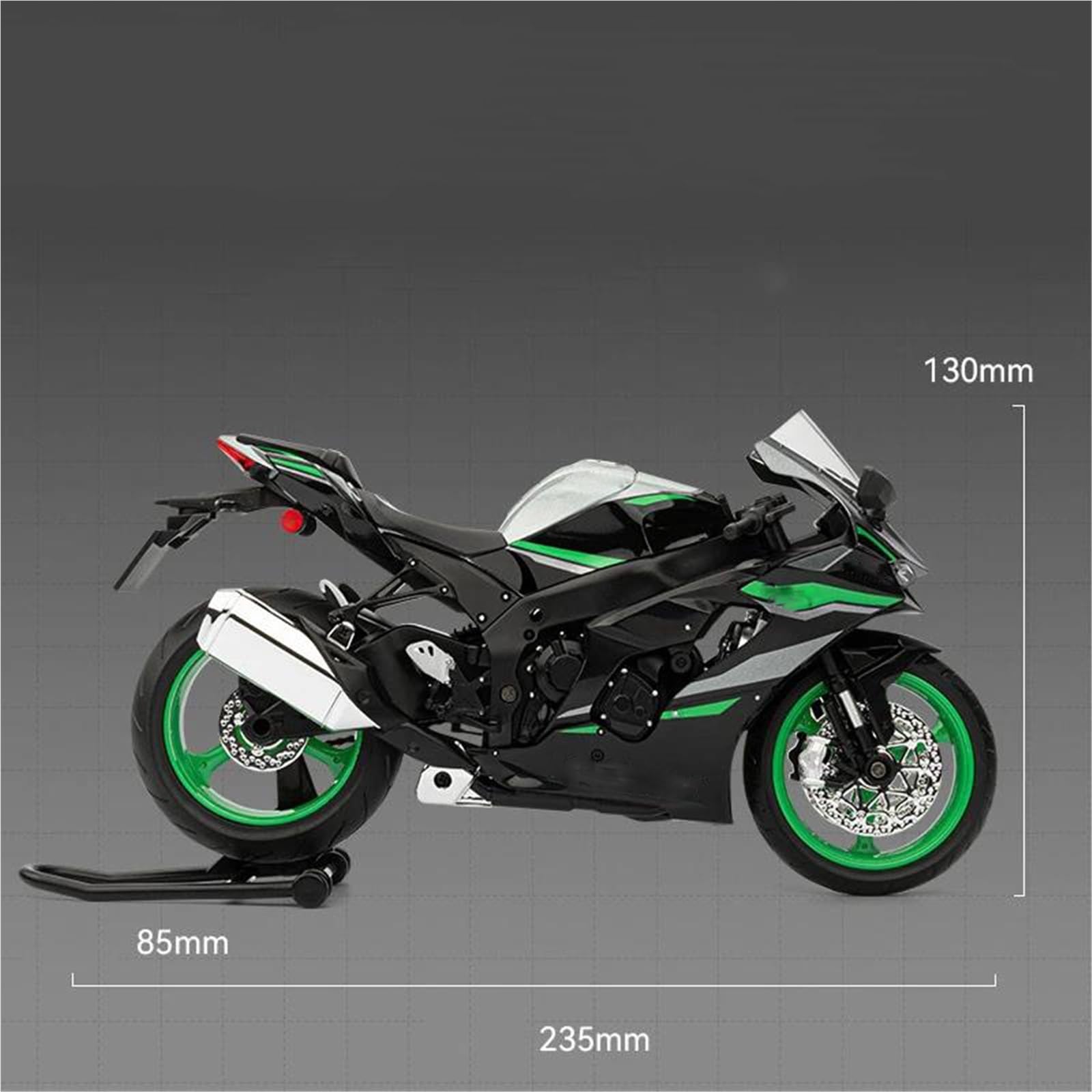 Modelo a Escala de Moto Moto De Juguete con Sonido Y Luz 1:9 para Kawasaki ZX-10R, Modelo En Miniatura Aleación Metal Fundido A Presión(Vert)