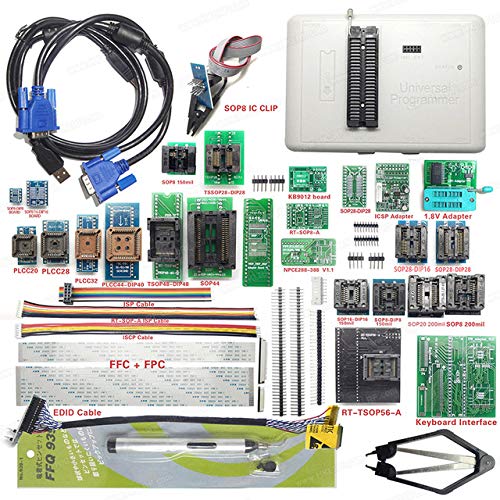 DHRUV-PRO RT809H EMMC-NAND Flash Extremely Fast Universal Programmer Kit Programmer with 31 Adapters with Cables