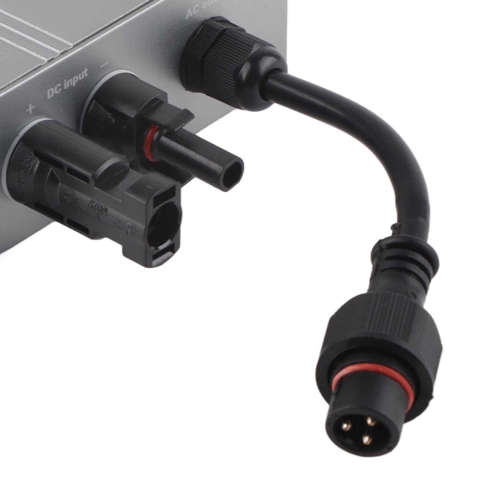 Hyuduo Mikroinwerter do Sieci Słonecznej, Falownik z czystą falą sinusoidalną ze Stopu Aluminium 600 W MPPT 18 do 50 V IP65 230 V AC dla Użytkowników Domowych Systemów Dachowych z Panelami
