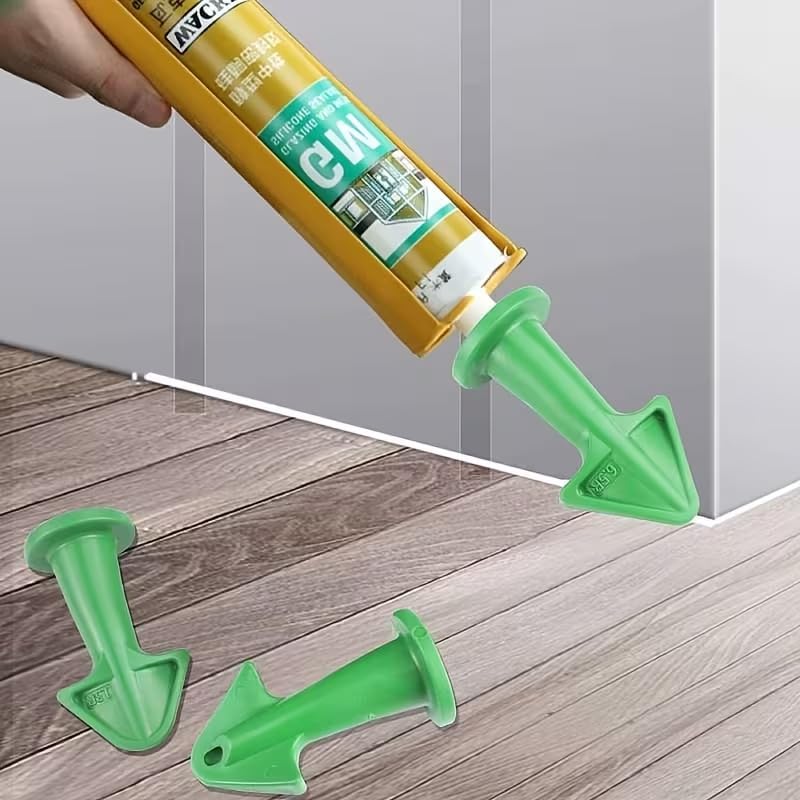 3pcs Silicone Nozzles Applicator Tools - Durable Plastic, Easy-Grip Handle for Floor Cleaning & Tile Joint Dirt Spatula, Ideal for Epoxy Sealant Application