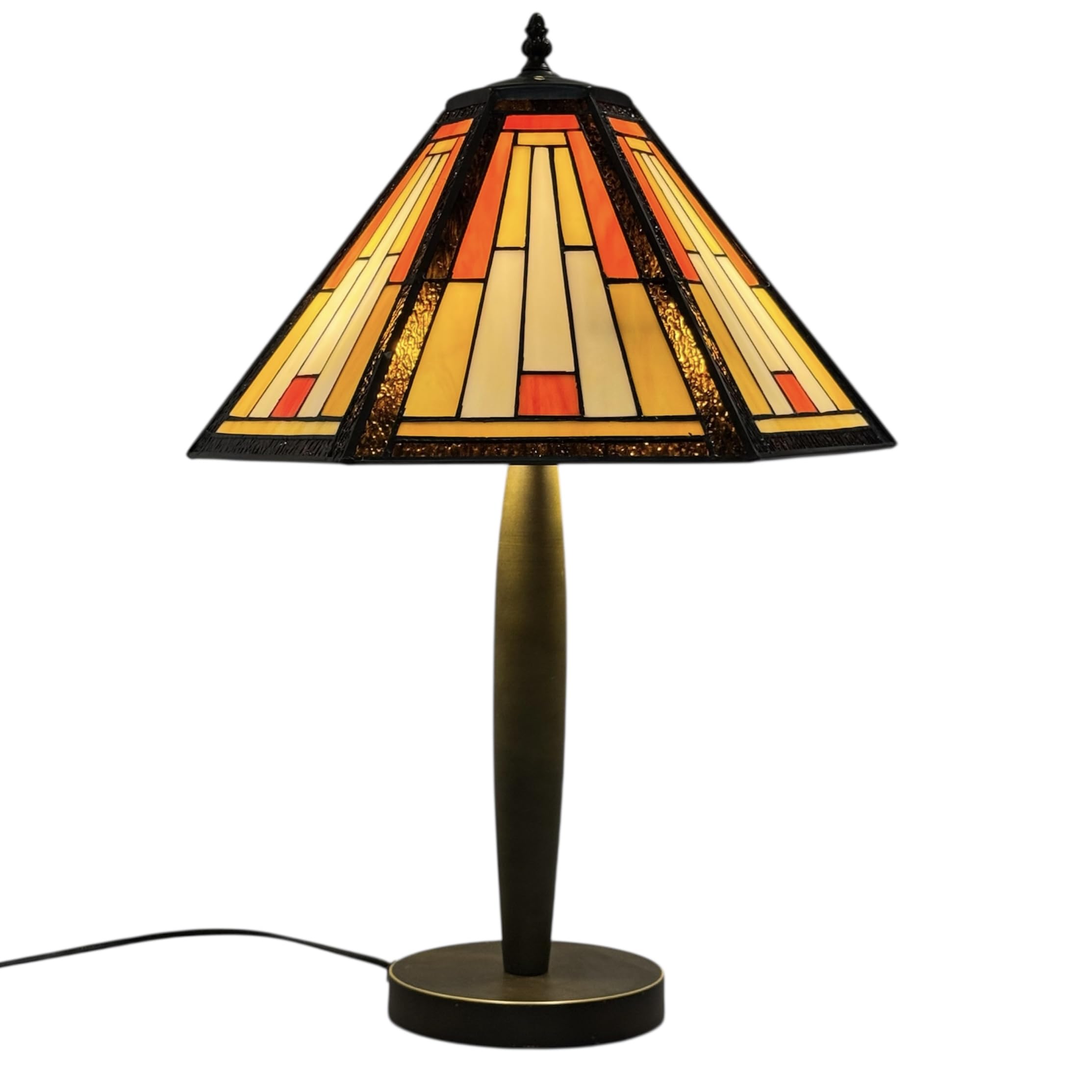Auroh Multi Tiffany Table Lamp 16 Inch Handcrafted Stained Glass Lamp Shades Stunning Quality Antique Designs Lamps For Living Room Bedroom Bedside (1651)