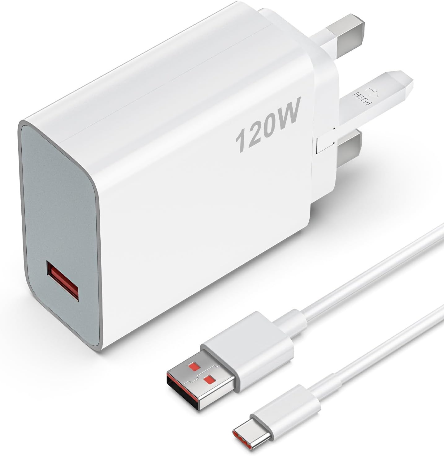 120W Hyper Type C Charger Compatible with Xiaomi Mi14T 14 Pro Mi13T 13 Ultra Pro Mi12 Mi Mix 4 Redmi Note 14 13 12 Black Shark 5/4 POCO X6/X5/F4/X4 Adapter with 6A Type-A to USB-C Cable