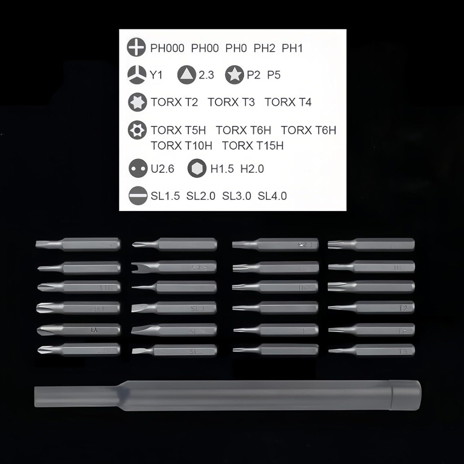 24-in-1 Precision Screwdriver Set - Magnetic Repair Tool Kit for Phone, Laptop, Glasses, Watch, PS5, with 24 Bits for Electronics, Smartphones, Game Console