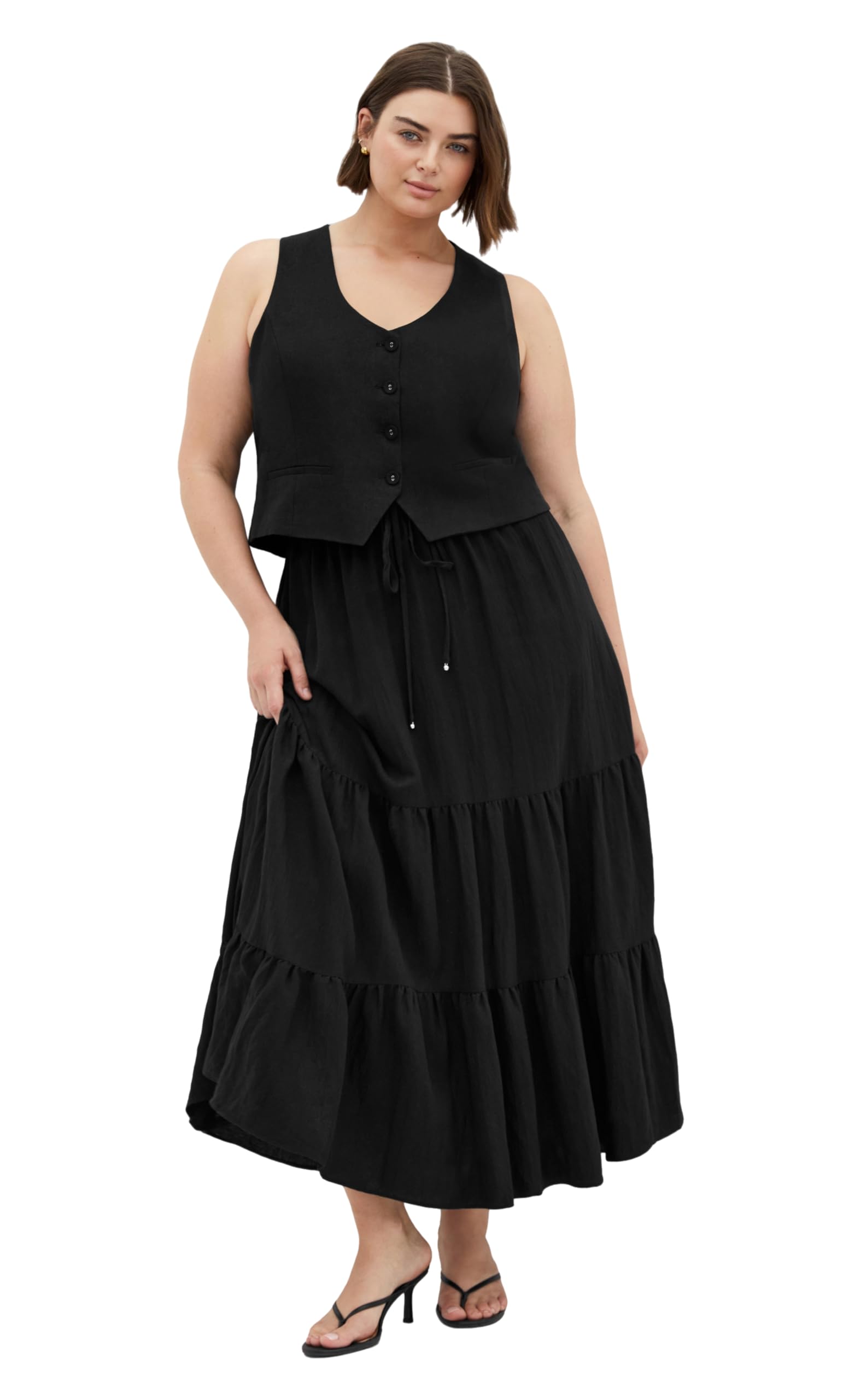 City Chic Womens Plus Size Skirt - Breezy Tier