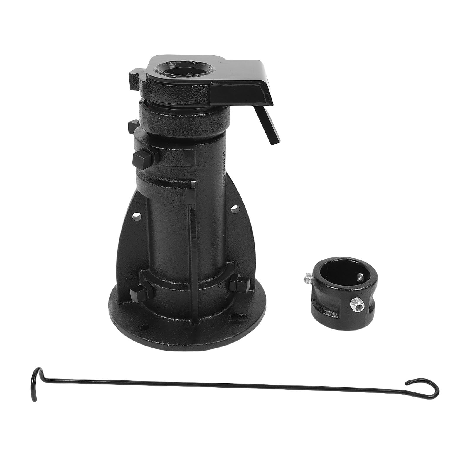 RiToEasysports Regulowany Adapter Siodła na Gęsiej Szyi, Siodło z amortyzacją ze Stali Stopowej na Adapter Gęsiej Szyi, wysokość od 12 do 16 Cali, 20000 Funtów, do Przyczepy Kempingowej RV