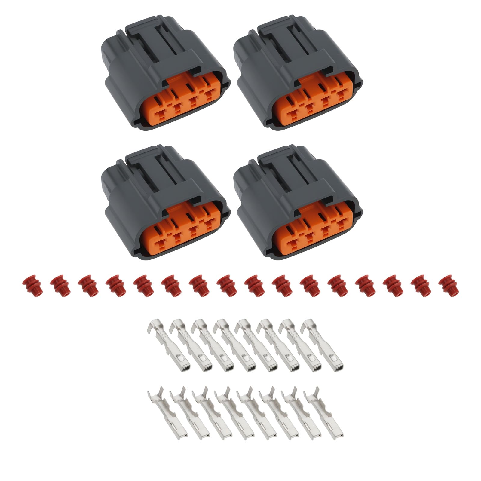 4 Pezzi 4 Pin Motori Pompa Carburante Connettore Elettrico Spina Pompa Carburante Cablaggio Spina Compatibile Con YAMAHA YFM 700 RAPTOR VIKING 6195-0030
