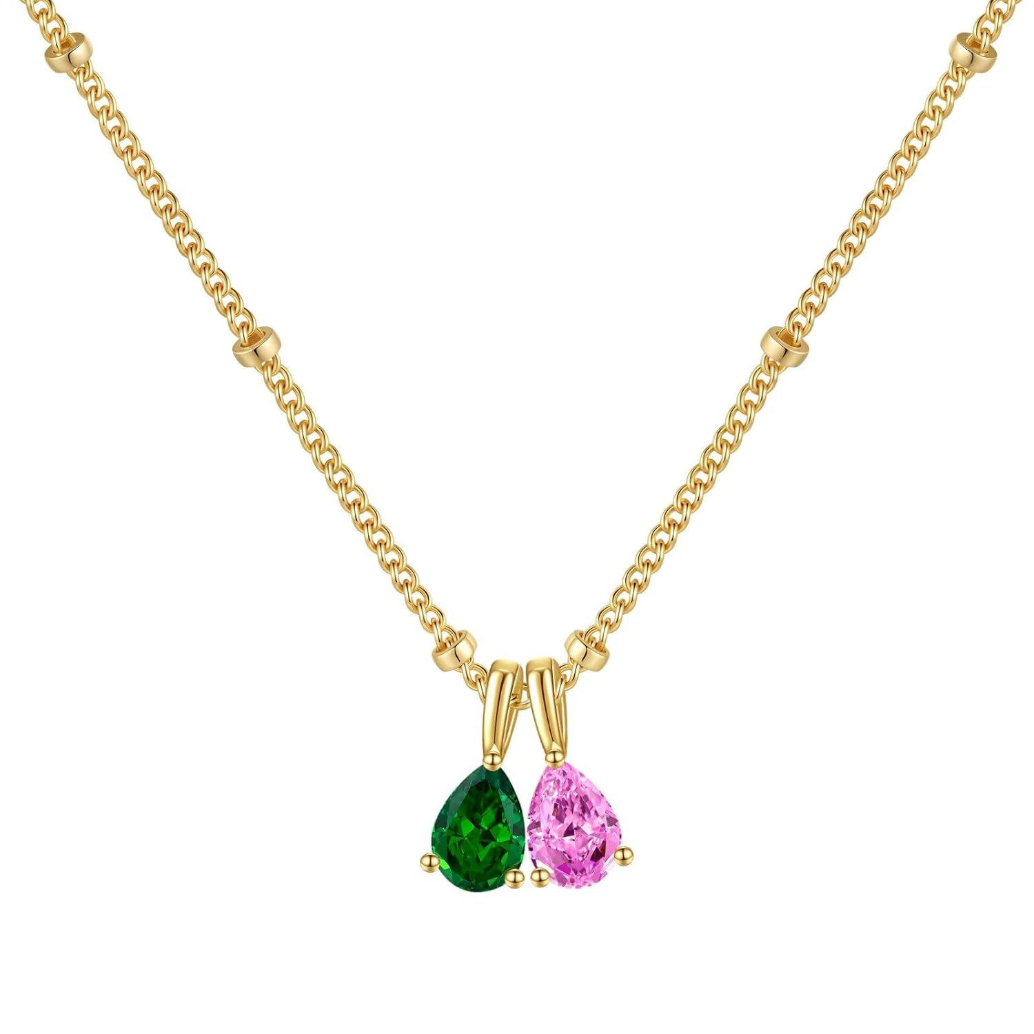 Turandoss Gifts for Women Her - Personalized 14K Gold Plated 12 Months Created May Crystal Birthstone Pendant Necklace Jewelry, Birthday Gifts for Women Jewelry