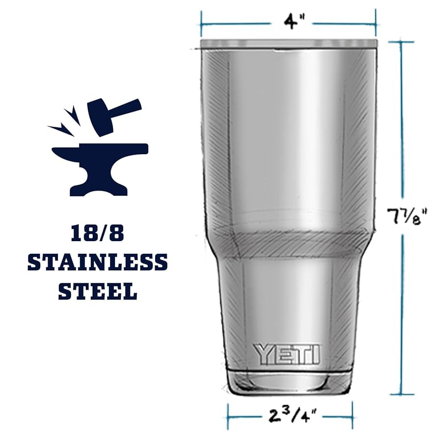 Amazon.com | YETI Rambler 30 oz Tumbler, Stainless Steel