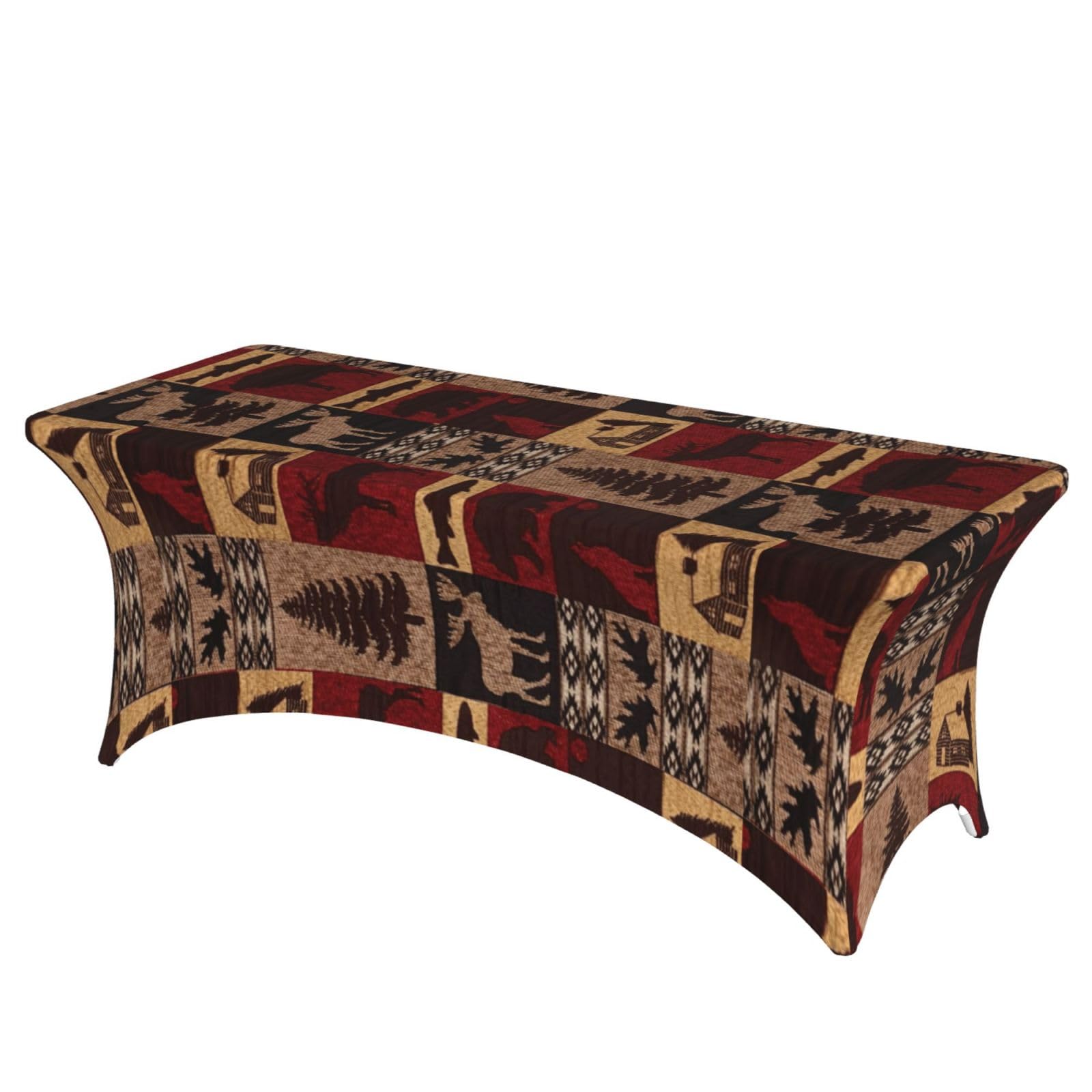ERCgad Bear Deer Fish Print Rectangular Tablecloth Dining Banquet Party Events Home Celebration Table Cover