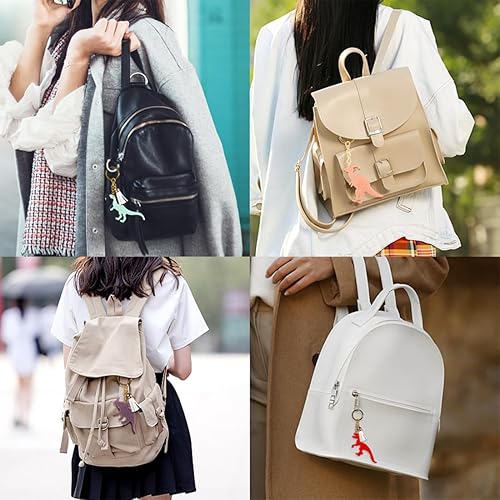 Miniatura 2 de Voyyphixa 23 moldes de resina de dinosaurio, moldes de silicona de animales para llavero de resina epoxi con dijes de agujero, moldes de fundición