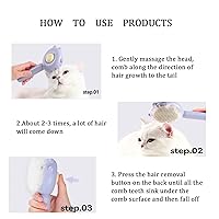 Vista 2 de Cepillo limpiador de pelo de mascotas 2023, peine mágico para mascotas, peine mágico para mascotas, cepillo autolimpiante para gatos, cepillo