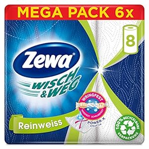 Zewa Wisch & Weg Reinweiss Küchenrollen Mega Pack