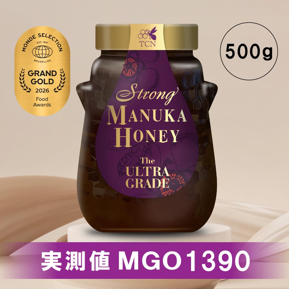 TCNストロングマヌカハニー ウルトラグレード （実測値：MGO1390） Amazon.co.jp: TCN MGO1390 Manuka Honey, Actual Value, 17.6 oz (500