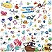 Decal da Muro di Pesce Oceano Adesivi Murali di Sottomarini Adesivo da Muro di Oceano Rimovibile Adesivi di Animali dell'Oceano dell'Acquerello per Bambini Bagno Camera da Letto Stanza di Giochi