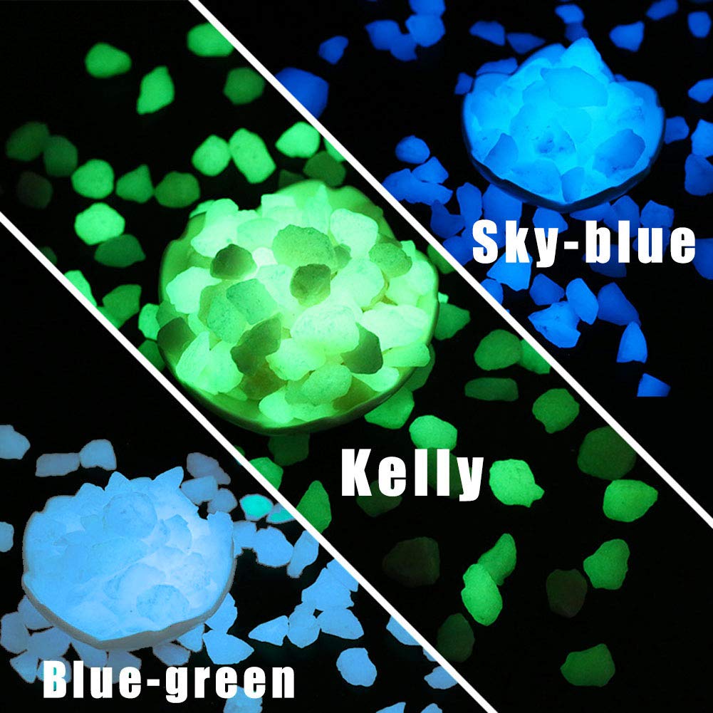 GeniusCells Glow in The Dark Stones for Concrete 2.1LB Glow Rocks