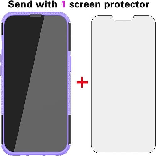 Miniatura 5 de Asuwish Funda de teléfono para iPhone 13 Pro de 6.1 pulgadas con protector de pantalla de vidrio templado y soporte delgado, funda protectora