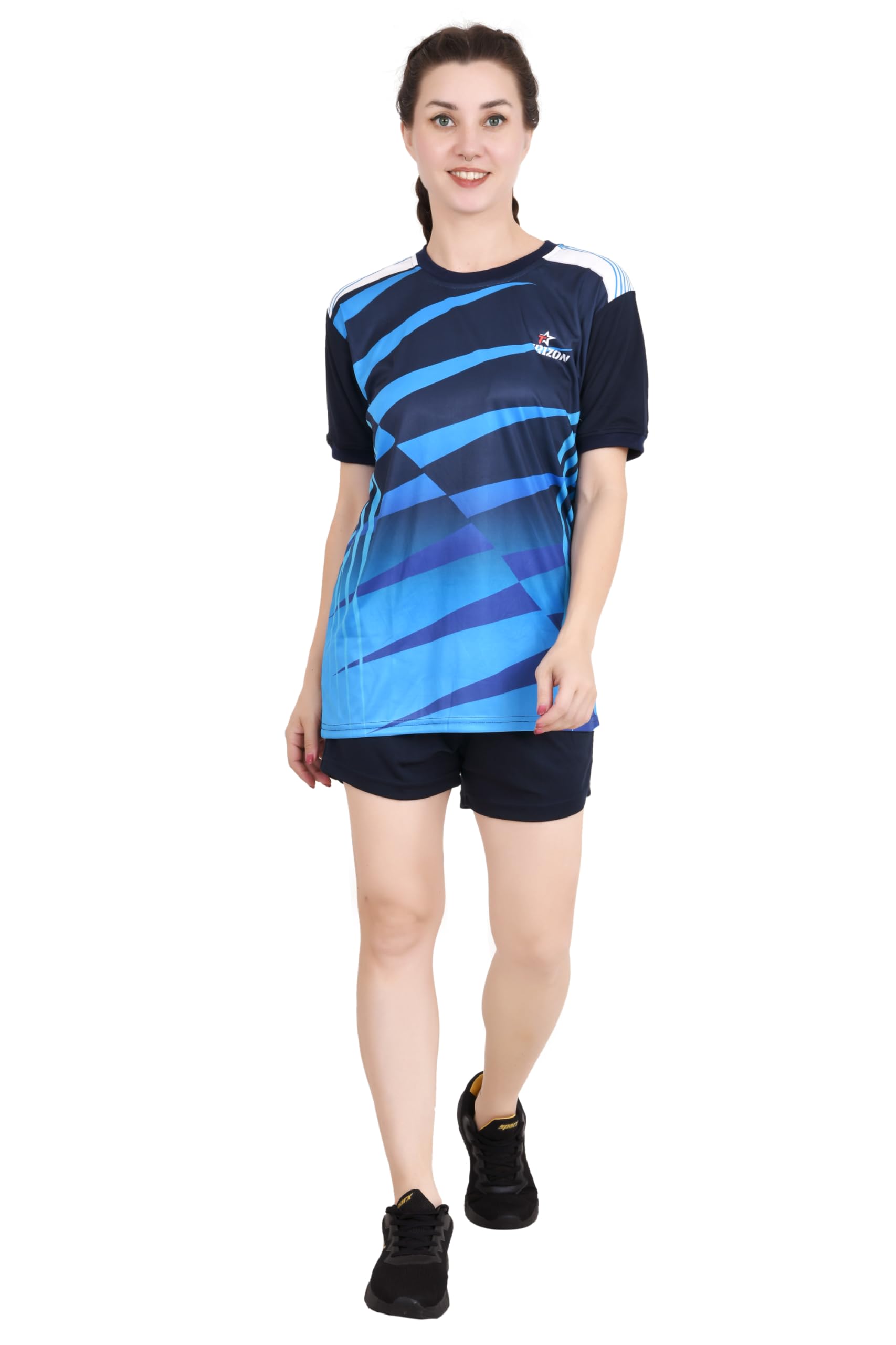 Women Kabaddi Kit, Kabaddi Jersey, Kabbadi Dress | T-Shirts for Women, Half Sleeves, Regular fit Sports Tshirt for Women's & Girl's | Printed Sports t shirt Short