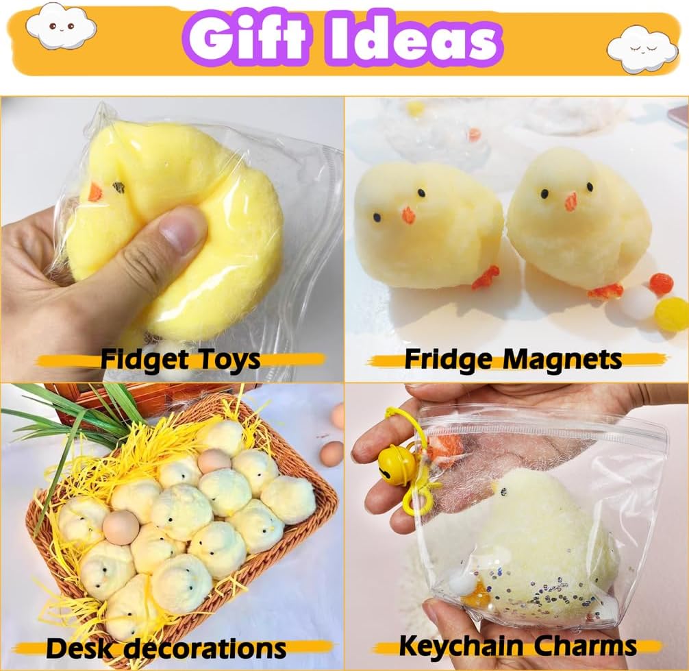 Taba Squishy Maker Big Chick Silicone Mold+Gel+Kits Fufu Squish Making Pack