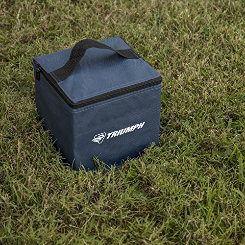 Triumph 28-Piece Wood Lawn Outdoor Large-Format Domino Set Includes Storage Carry Bag #TOP4