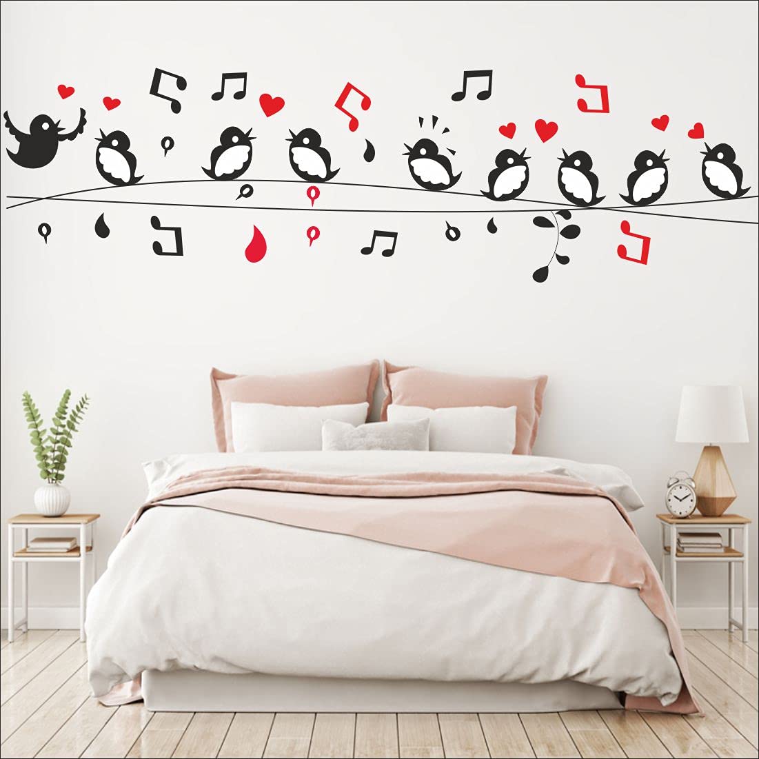 WallDaddy - Self Adhesive Wall Stickers for Kids Room Decorative Items, Wall Stickers for Hall Room, Wall Decals Design Wall Sticker, Wall Decor for Living Room Pack of - 1 (Music Bird) (B0C6Y7P7SB) Amazon Price History, Amazon Price Tracker