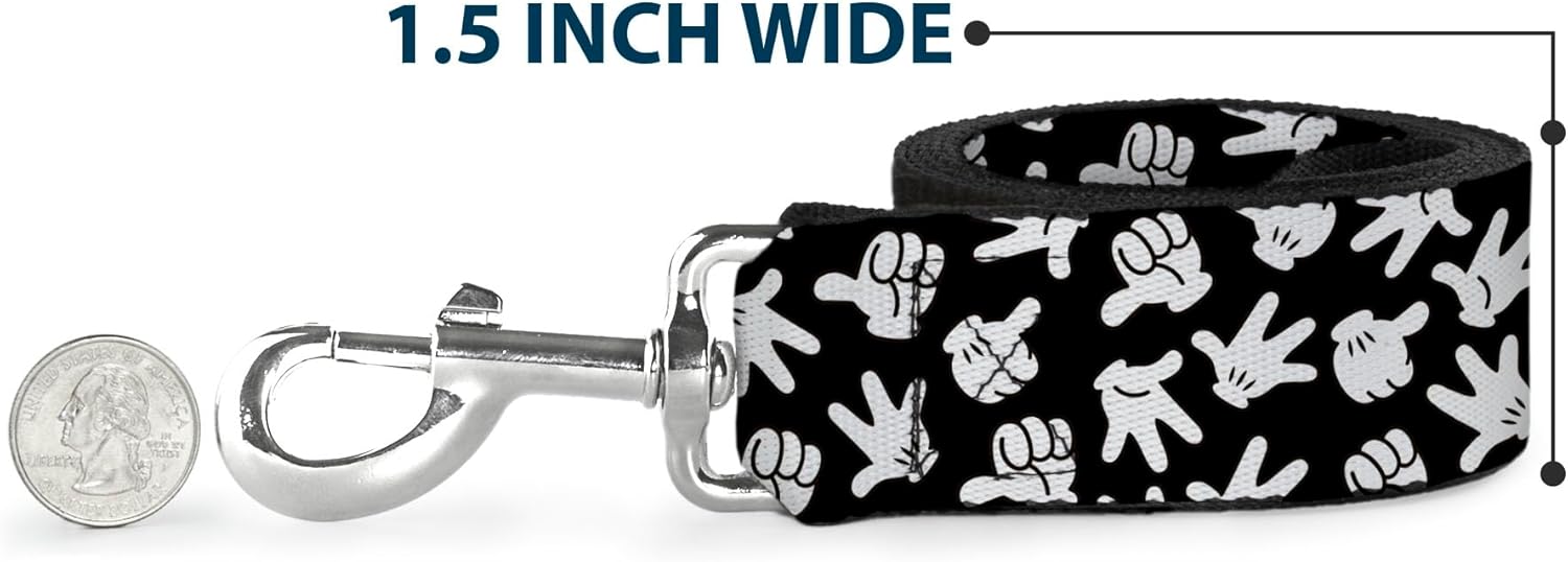 Buckle-Down Dog Leash Pluto 2 Pose Its A Ruff Life Red Yellow White Available In Different Lengths And Widths For Small Medium Large Dogs and Cats, 6 Feet Long - 1" Wide