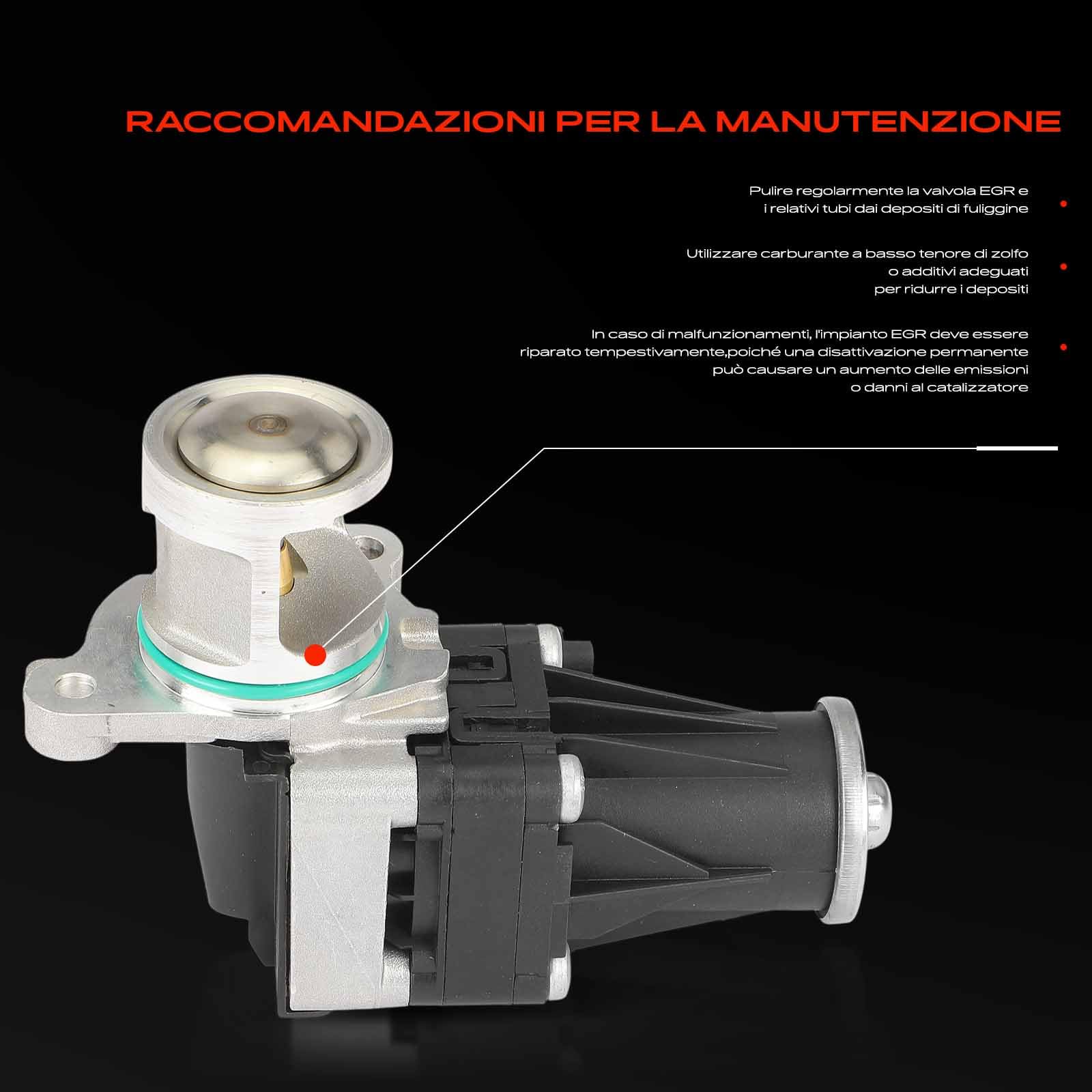 Frankberg Valvola EGR per ricircolo dei gas di scarico a 5 Poli 1702178 | Compatibile con: Torneo Focus III, S40 II 544, S-Max WA6, DS5, 508, 207 WA_ WC_, V50 545, 208, V60 I 155, Focus III Berlina