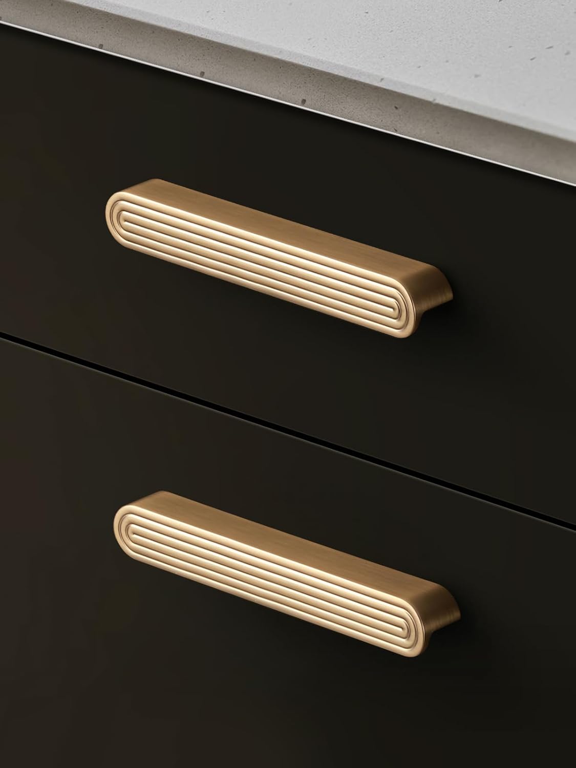 5 Pack Champagne Bronze Cabinet Pulls 6.3" Hole Center Drawer Pulls Circle Bathroom Dresser Handles Hardware Zinc Alloy